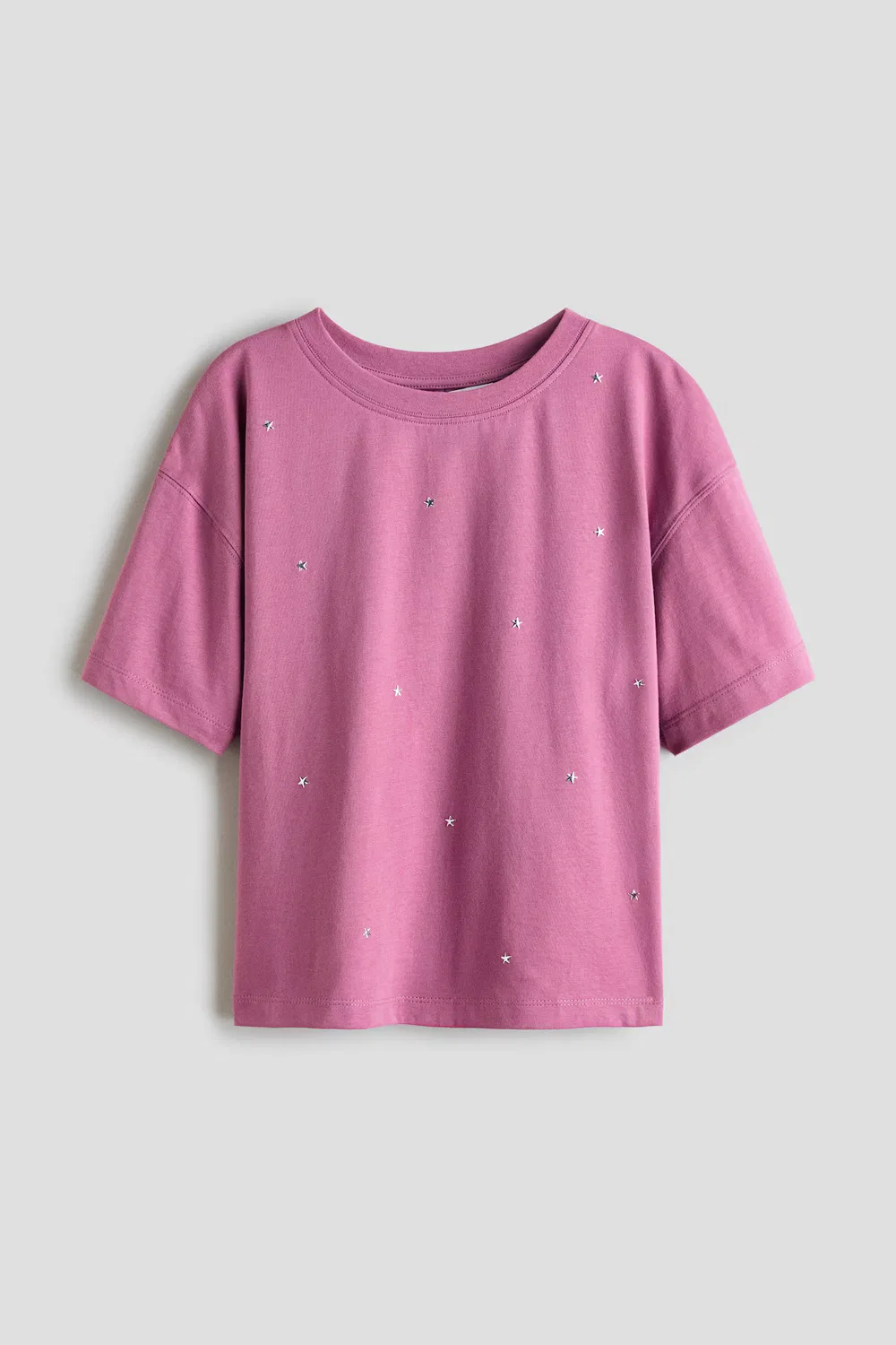 Декорированная хлопковая футболка H&M, Mattlila/Sterne