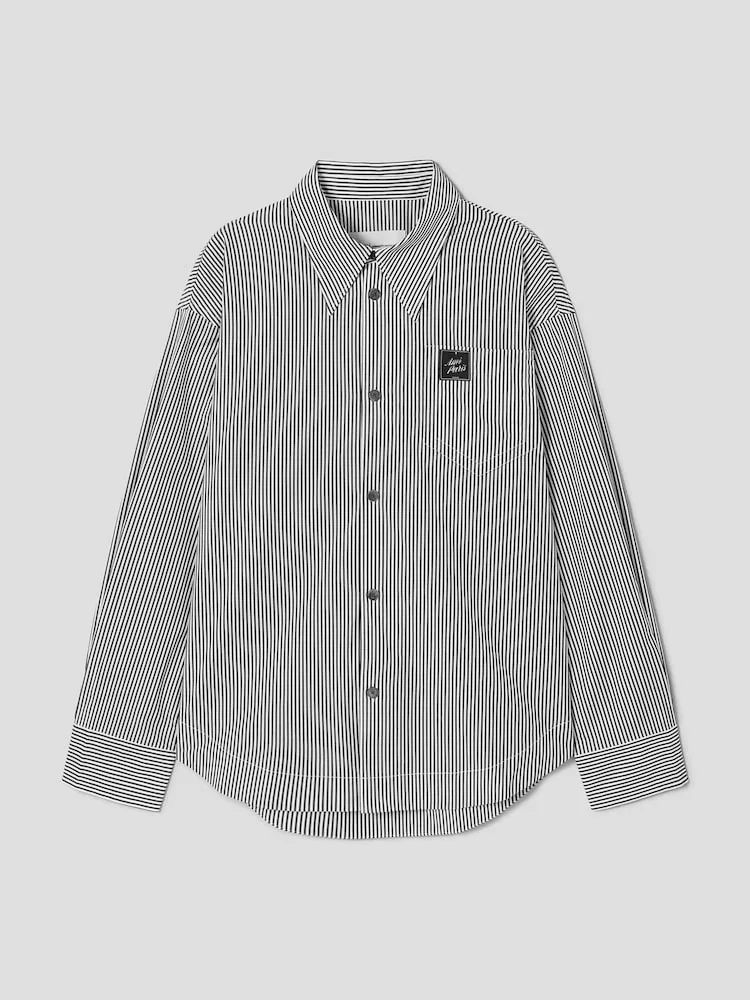 Джемпер с длинным рукавом Large Shirt AMI PARIS, Black