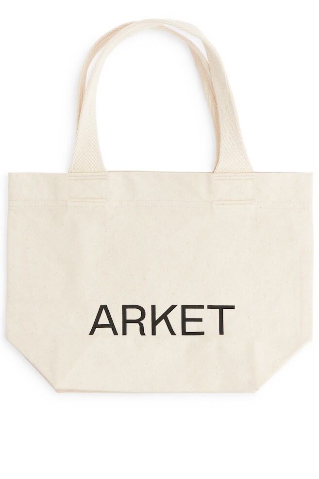 

Мини-Сумка-Тоут Arket из холщовой ткани Arket, белый