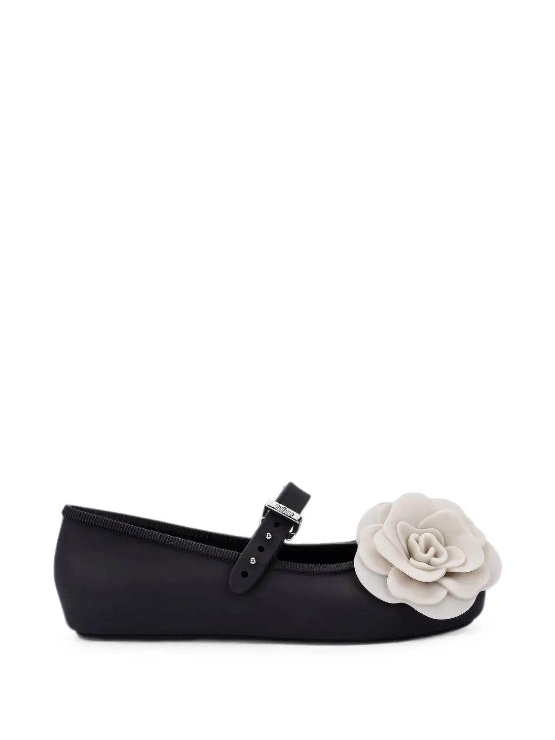 Балетки с цветочным декором Mini Melissa, черный