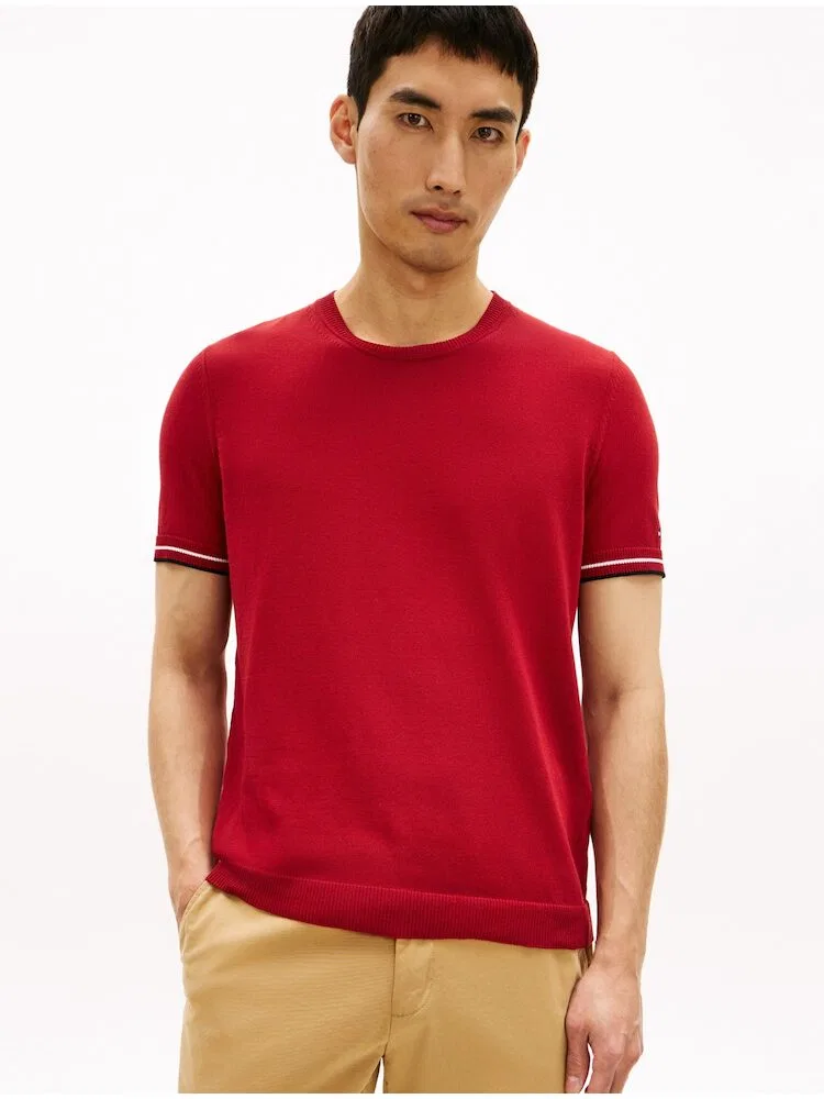 Свитер из хлопка с нейлоном, Regular Fit TOMMY HILFIGER, Red