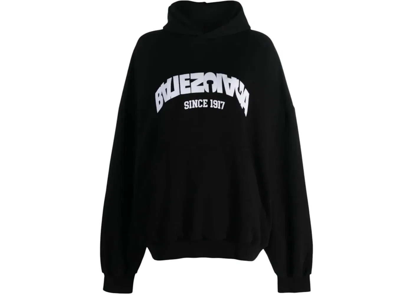Мужской худи с принтом Balenciaga Round Backflip, Black