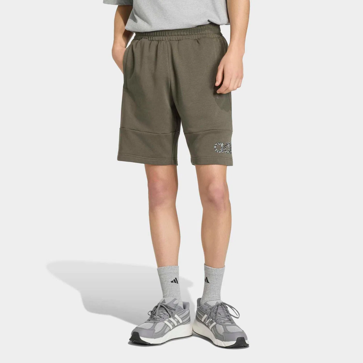 Мужские хлопковые шорты Adidas, Khaki