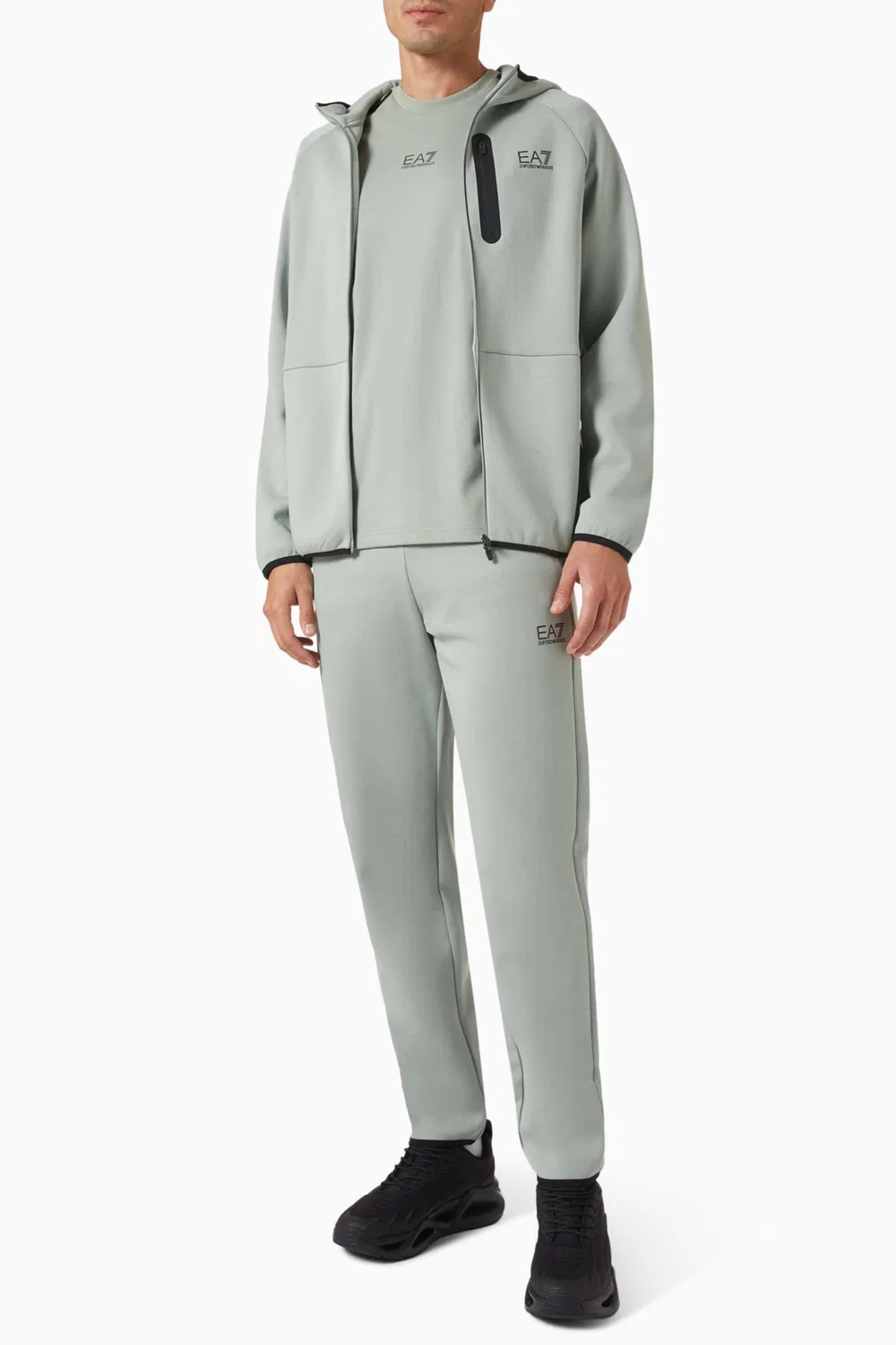 Спортивные штаны из джерси Logo Emporio Armani, зеленый — фото 2