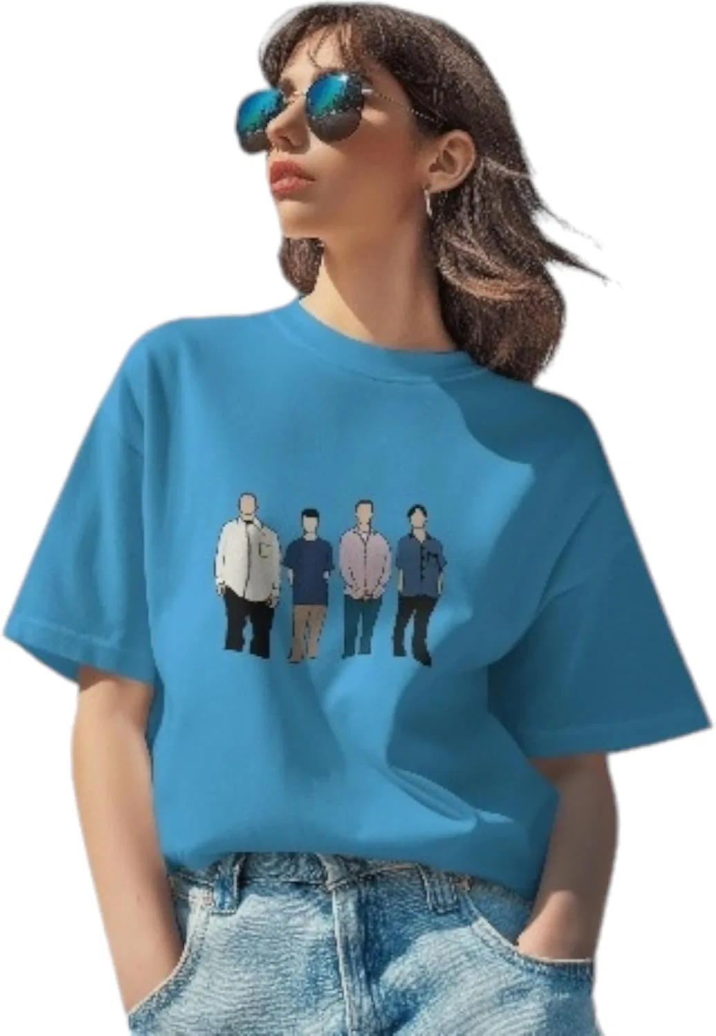 Футболка с графическим принтом Graphic T-shirts, Blue — фото 3