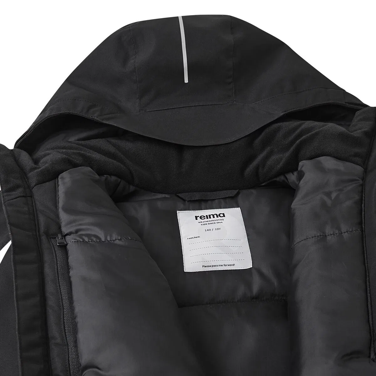 Детская куртка для мальчиков с защитой от снега Tieten Jacket Reima, Black2 — фото 4