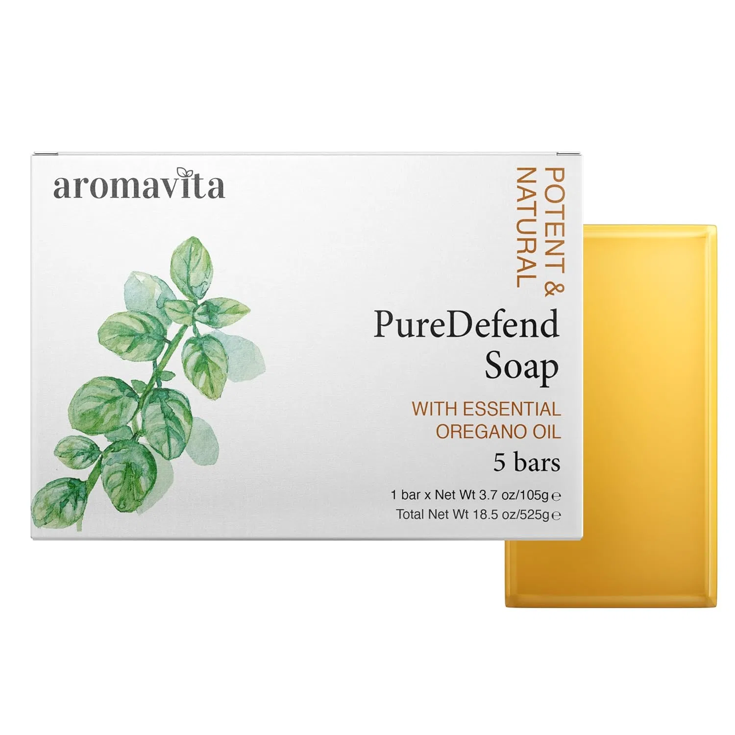 Твердое мыло Oregano Oil Soap Bar, AROMAVITA, набор 5 шт., 100 г, Tea Tree