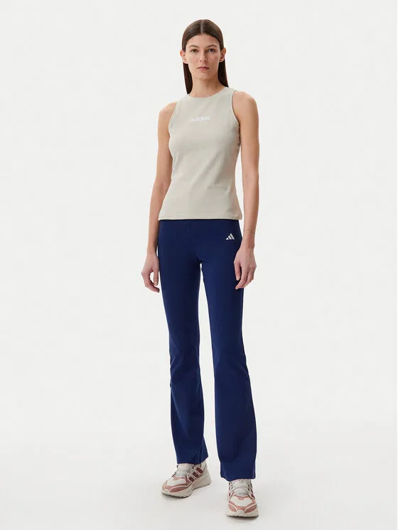 Топ slim fit Essentials Linear Adidas, бежевый — фото 2