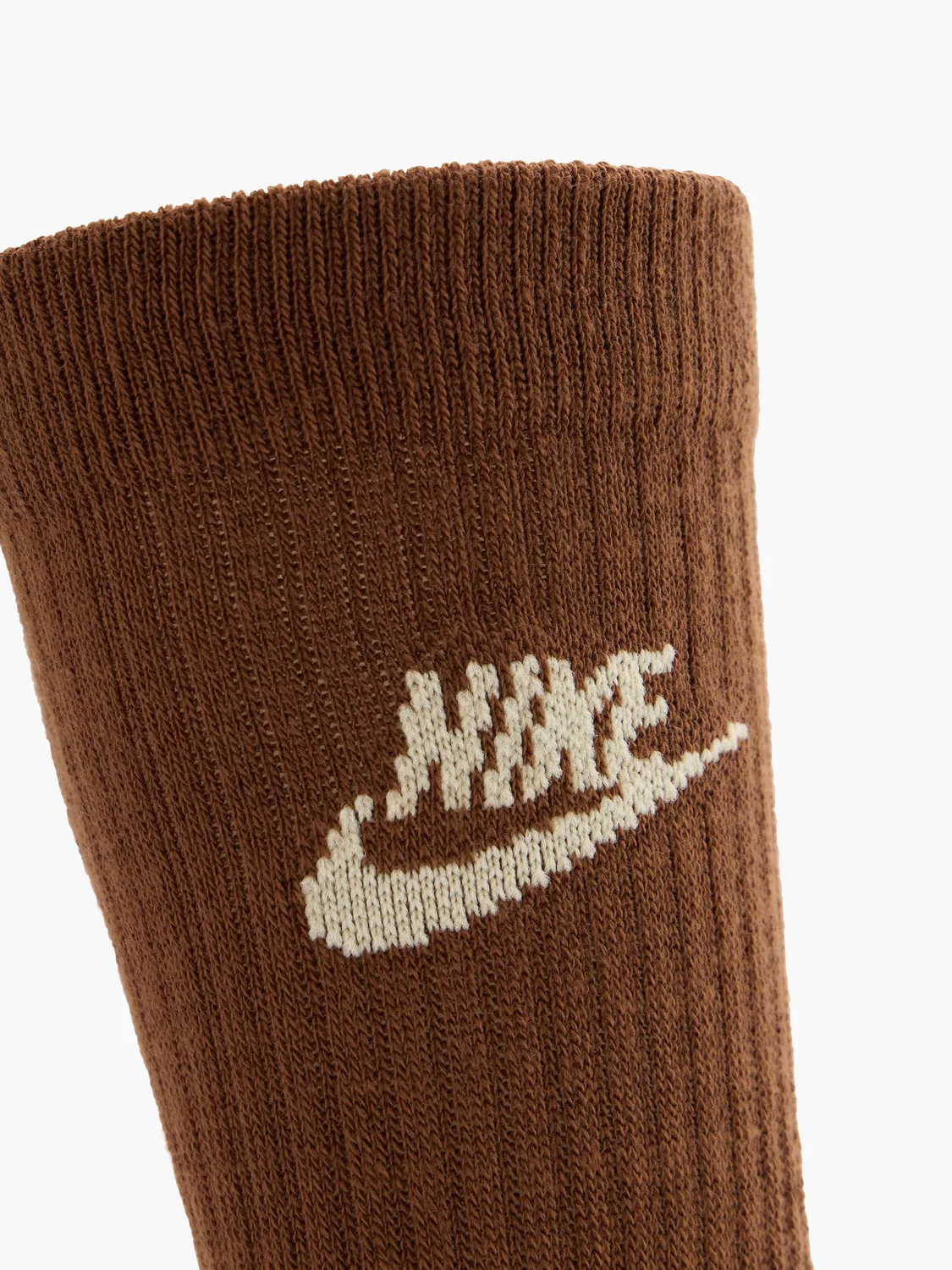 Детские носки с логотипом Nike, бежевый — фото 3
