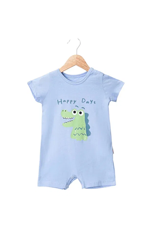 Детский комбинезон для мальчиков с принтом Crocodile printed Derin Bebek Giyim, Blue
