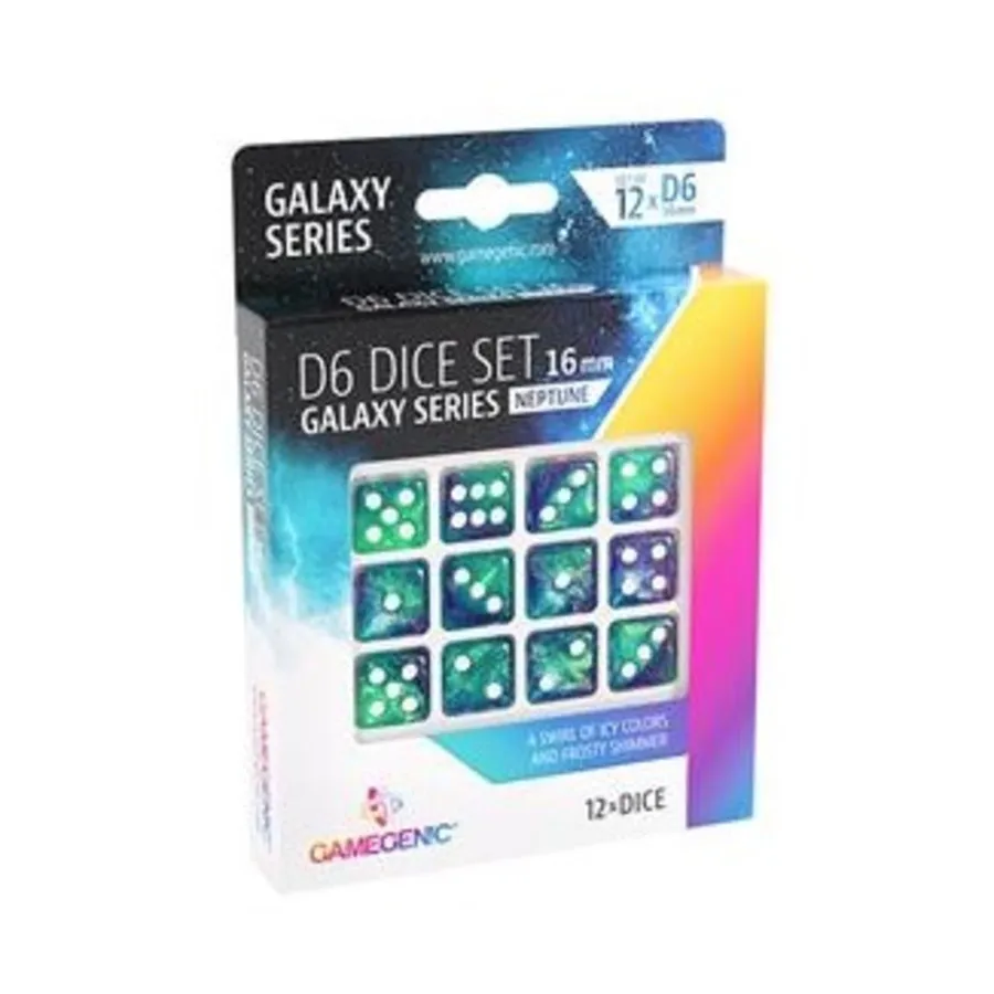 

Набор кубиков d6 16 мм — Нептун (12), Dice (GameGenic)