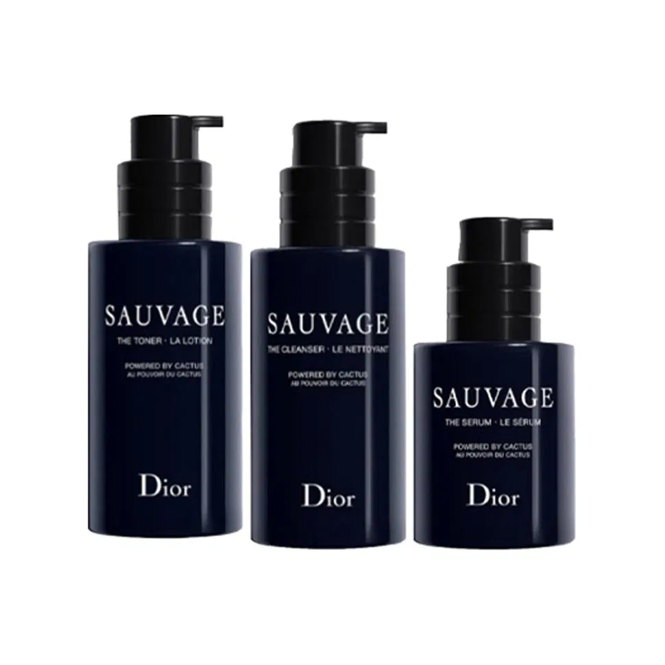 Мужской набор средств по уходу за кожей Wild Cleanser+Toner+Serums, DIOR, Black