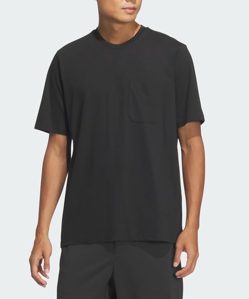 

Футболка с коротким рукавом, стандартный крой, эластичный хлопок премиум-класса Adidas, черный