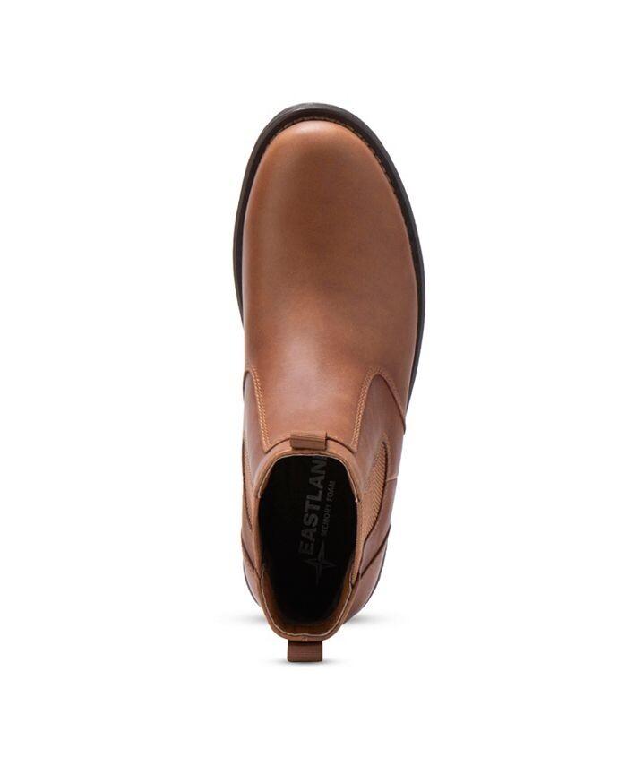 Мужские повседневные двойные ботинки челси без шнуровки Eastland Shoe, коричневый — фото 3