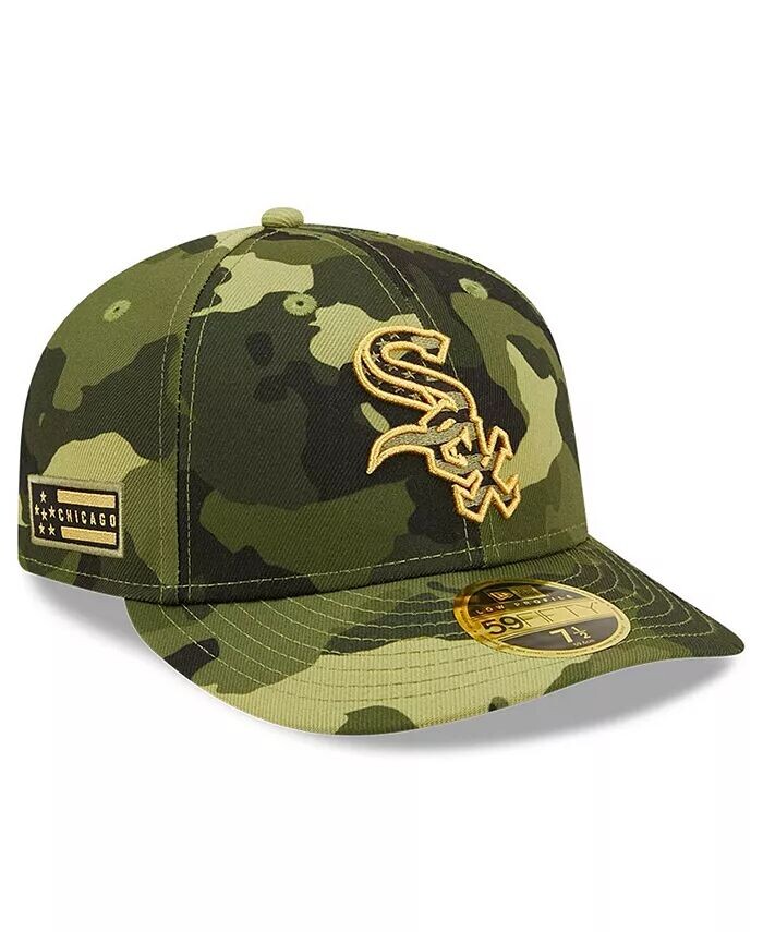 

Мужская камуфляжная низкопрофильная кепка Chicago White Sox ко Дню вооруженных сил 2022, низкопрофильная кепка 59FIFTY New Era