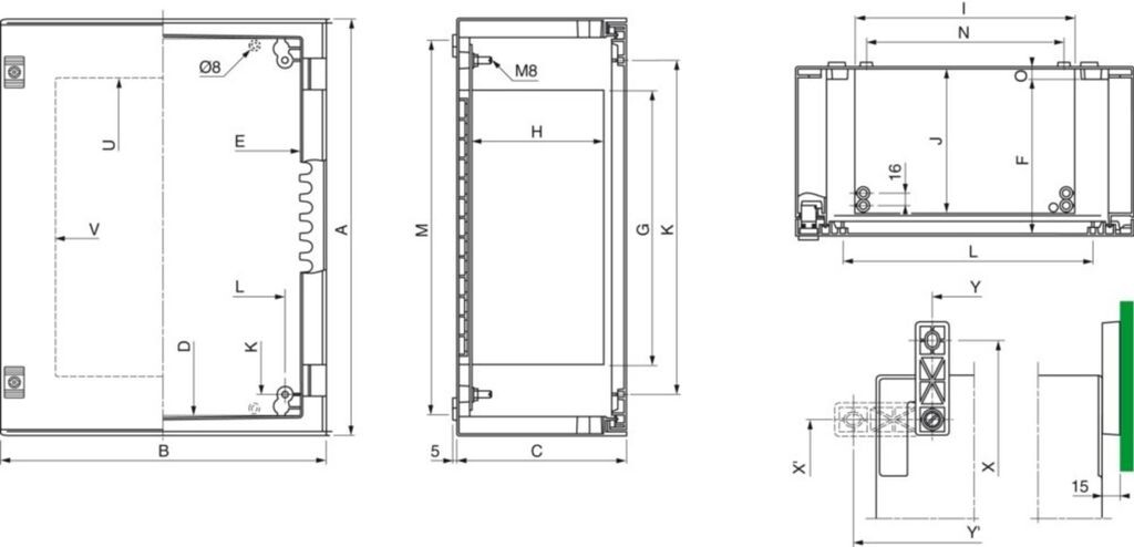 

Настенный шкаф Schneider Electric NSYPLM64G, серый