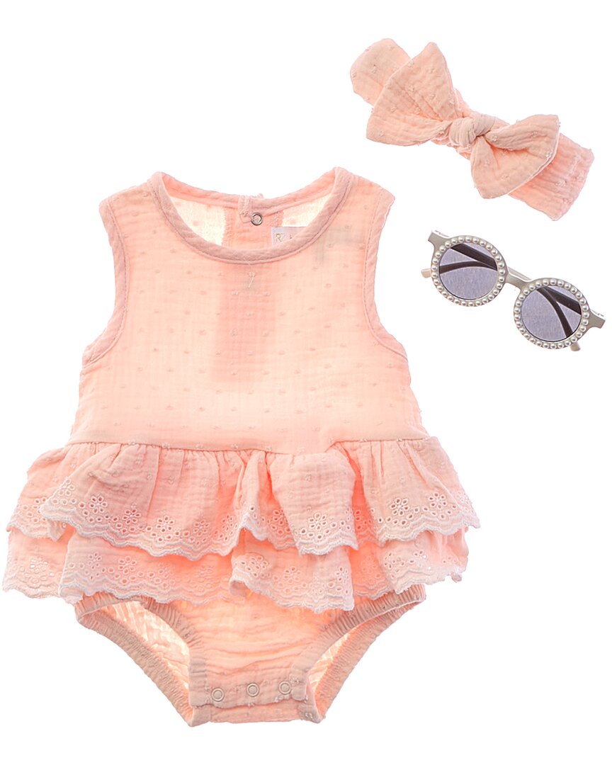 

Комбинезон Rachel Zoe из 3 предметов Dobby Gauze с солнцезащитными очками, Rosewater