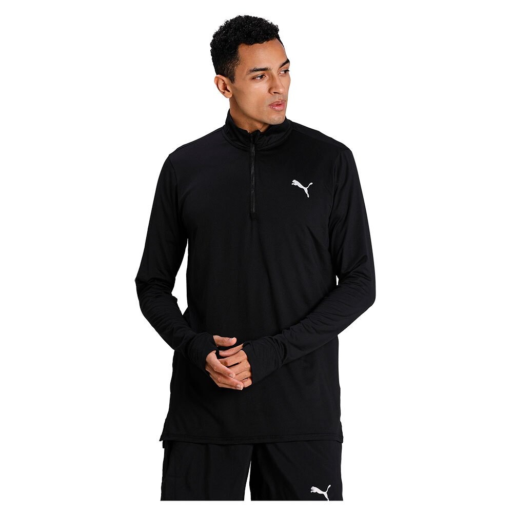 

Футболка с длинным рукавом Puma Run Favorite 1/4 Zip, черный