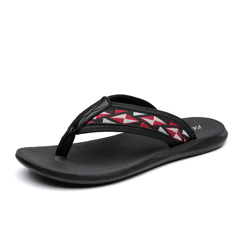 

Износостойкие мужские шлепанцы PAMATE, Black+Red