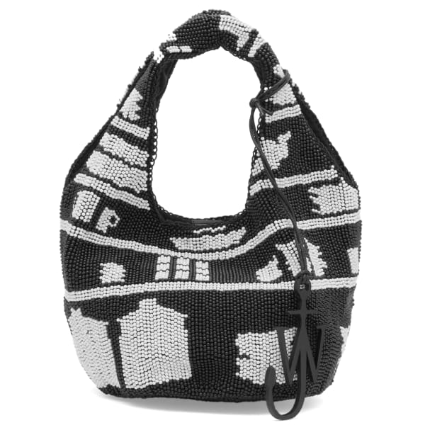 

Мини-Сумка-Шоппер с бисером Jw Anderson, черно-белый