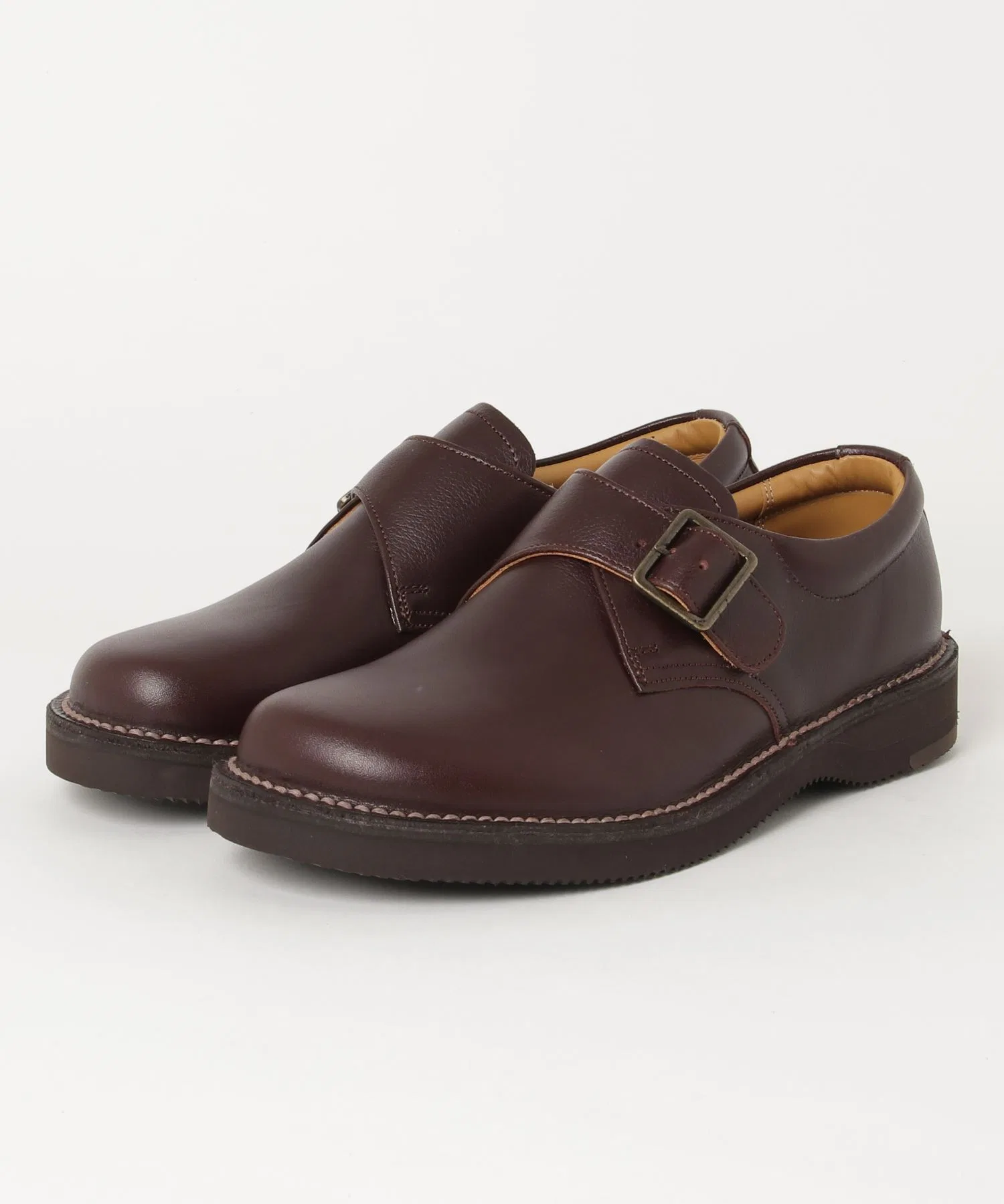 Мужские туфли-монки REGAL Walker из натуральной кожи тёмно-коричневые
