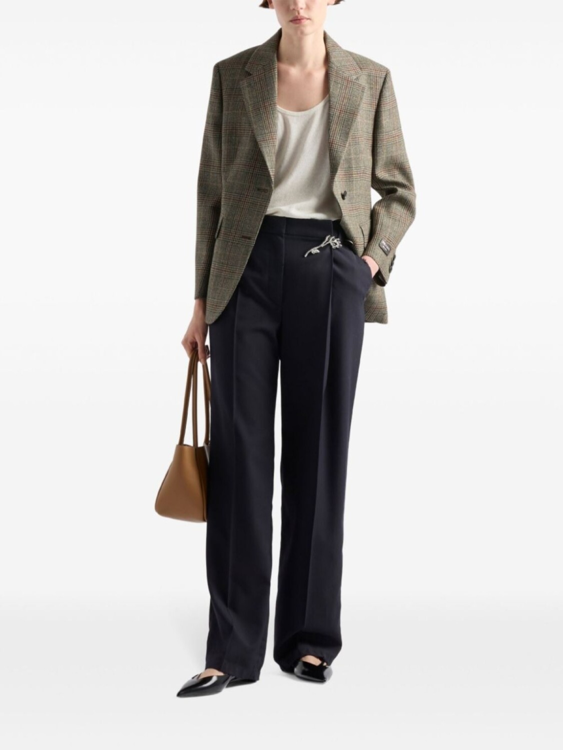 Брюки Prada из габардина, синий