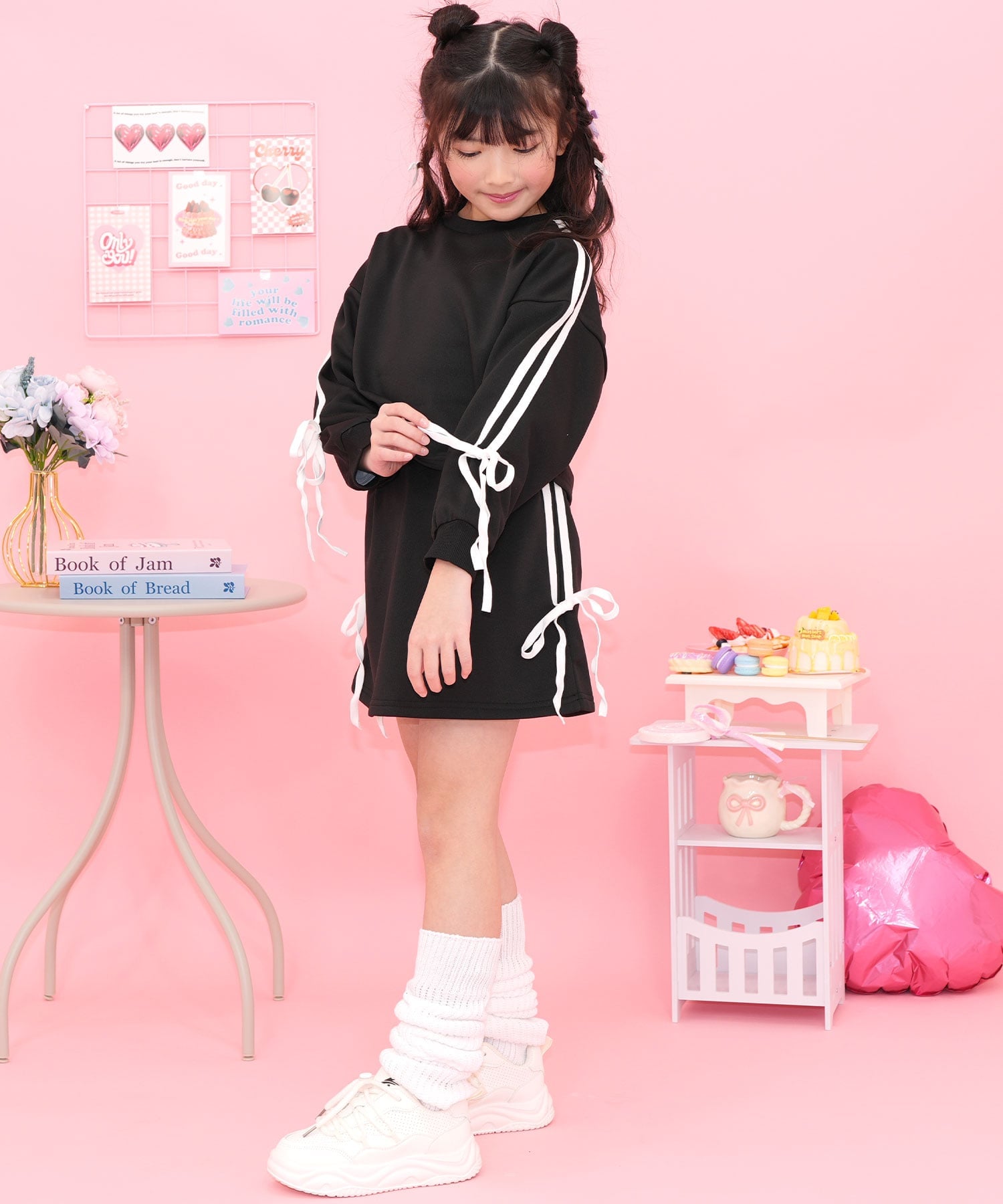 Комплект из топа, юбки и лент для девочек. Пчелка Bee, Black — фото 4