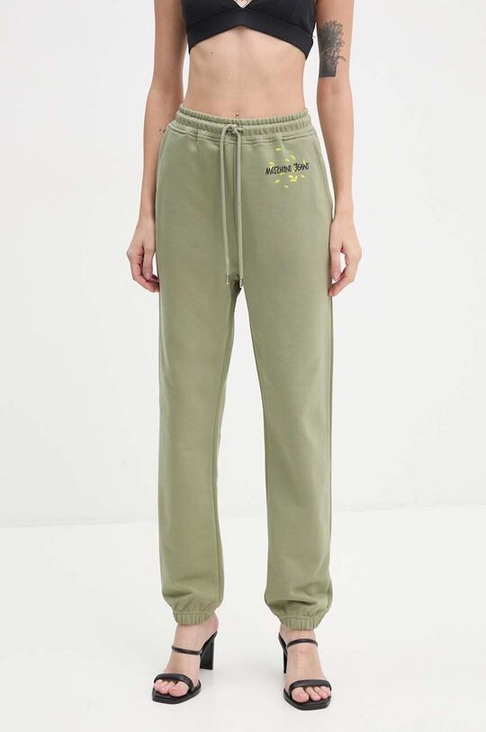 

Хлопковые спортивные штаны Moschino Jeans, зеленый