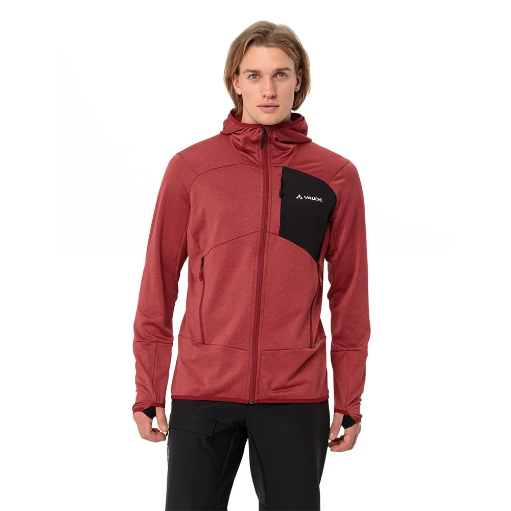 

Флис VAUDE Monviso II hoodie, красный