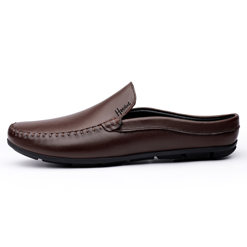 

Тапочки с закрытым носком мужские коричневые экстравагантные