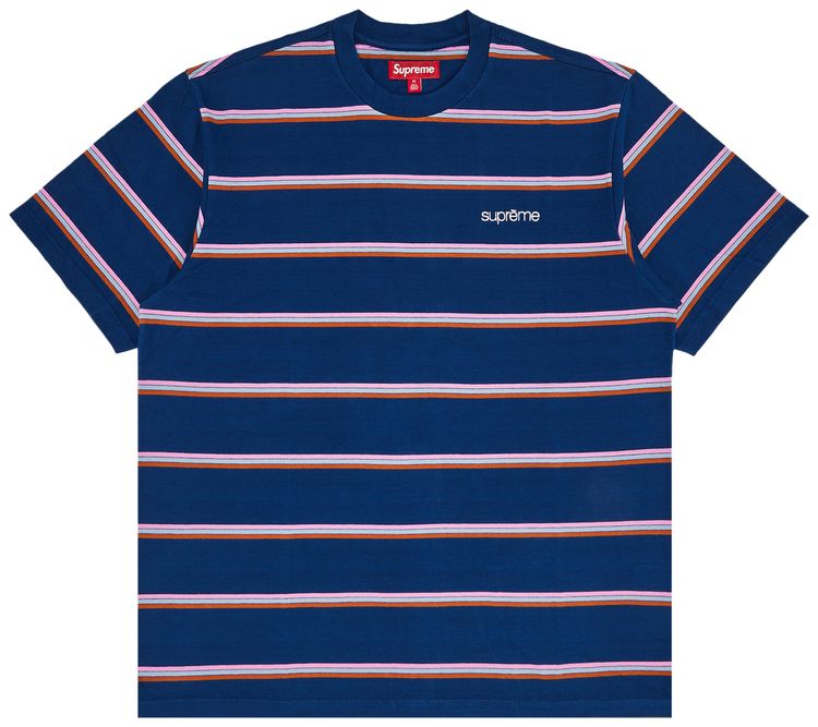 

Топ Supreme Stripe Short-Sleeve Top 'Navy', синий