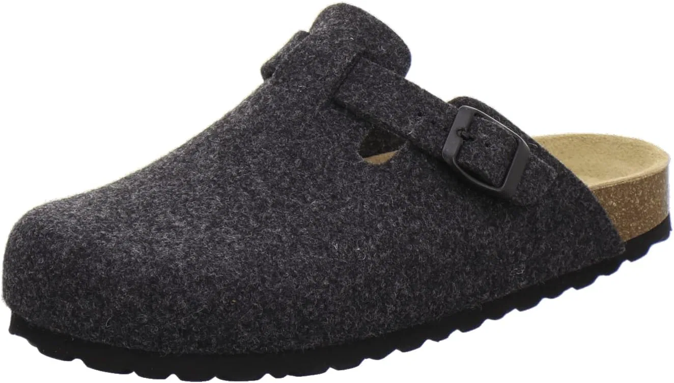 Мужские сабо AFS-Schuhe 36900, закрытые тапочки из фетра, удобные и теплые, произведены в Германии, Charcoal