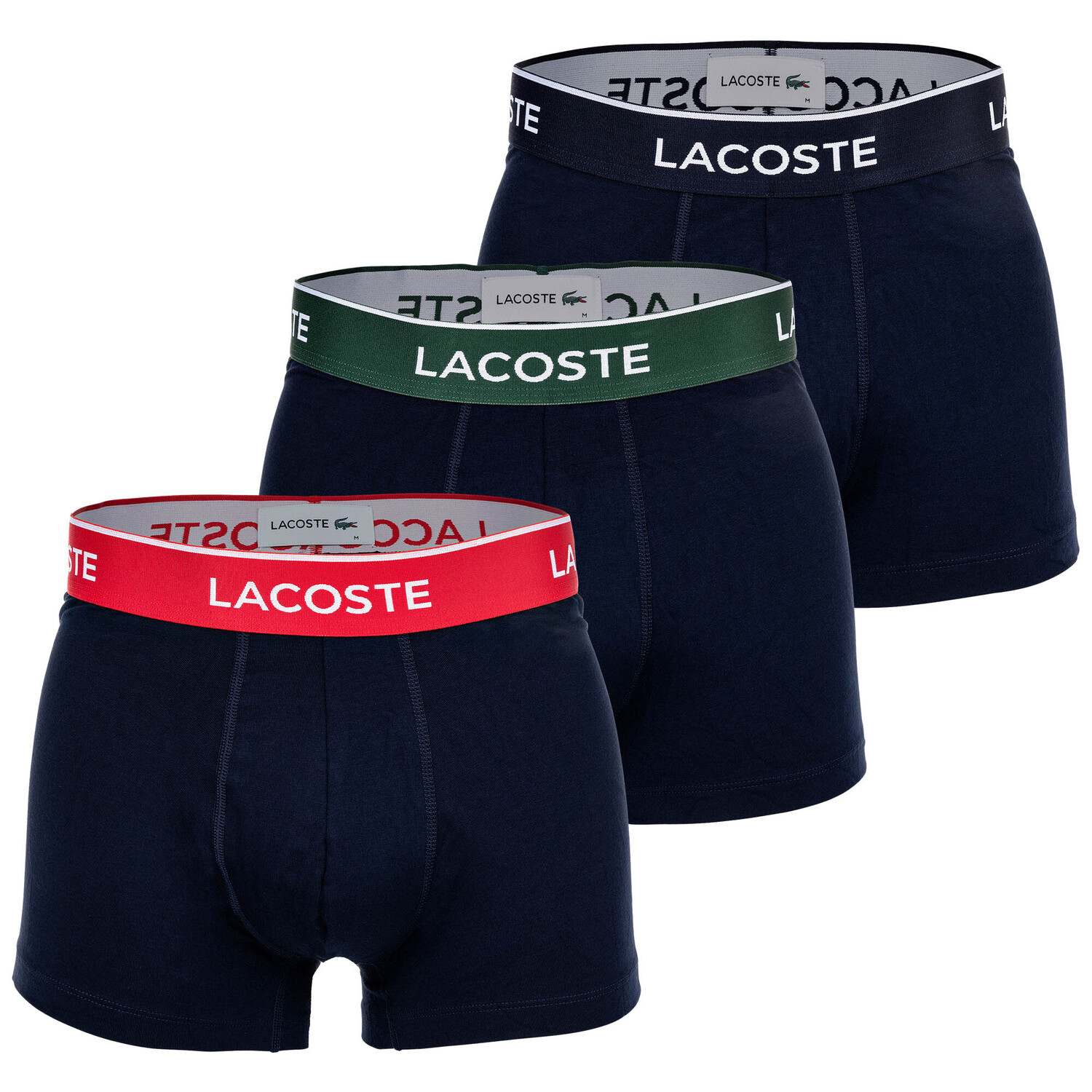 

Боксеры Lacoste Boxershort 3 шт, цвет Dunkelblau/Grün/Rot