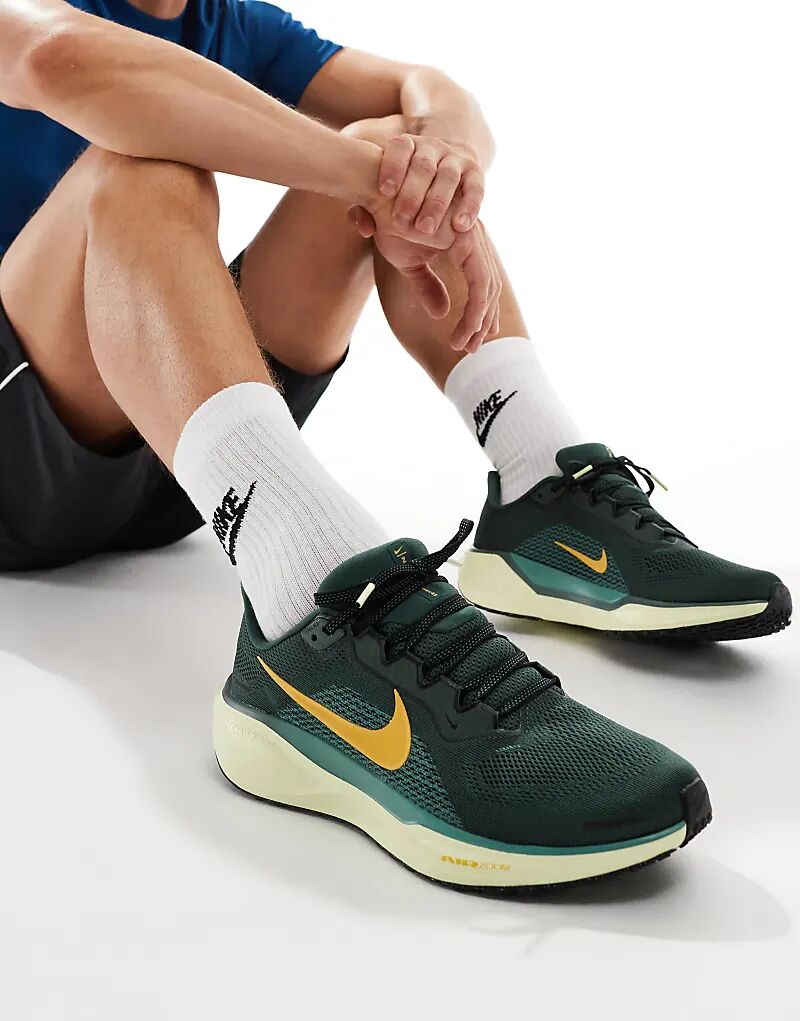 

Кроссовки Air Zoom Pegasus 41 зеленого и желтого цвета Nike Running