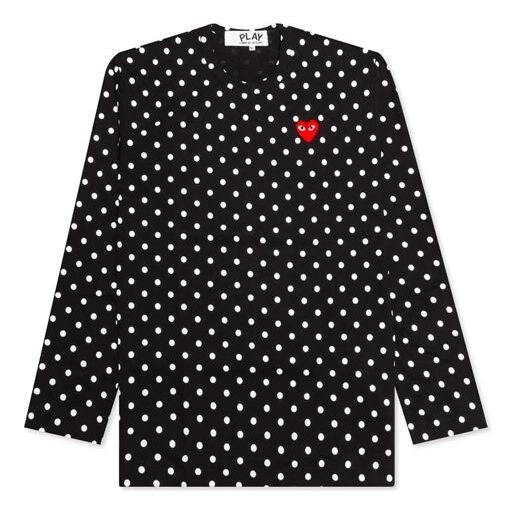 

Футболка polka dot long sleeves tee 'black white' Comme Des Garcons Play, черный