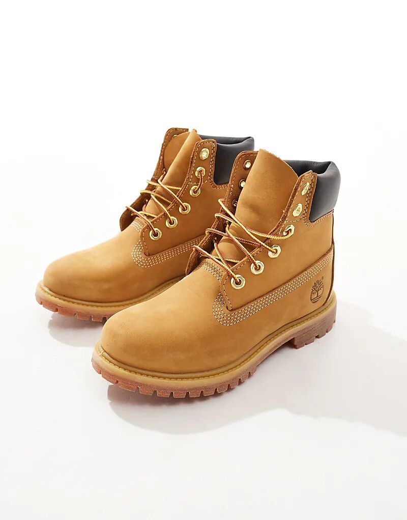 Ботинки Timberland Premium на шнурках, коричневый — фото 2