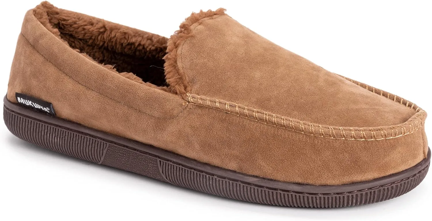 Мужские мокасины и тапочки MUK LUKS из искусственной обуви, коричневый