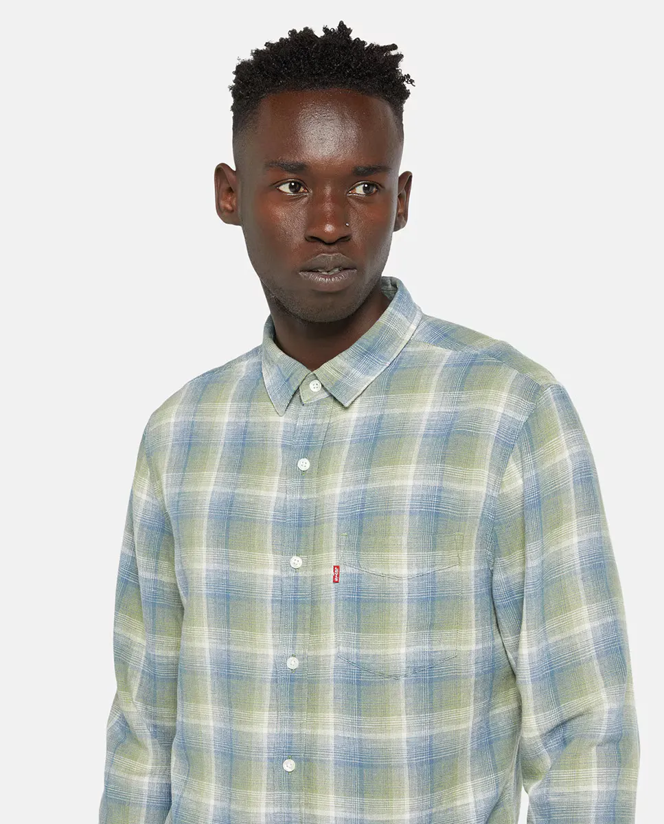 

Обычная мужская клетчатая рубашка Levi's, зеленый