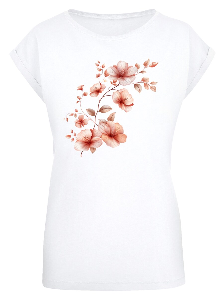 

Рубашка F4NT4STIC Rosa Blumenzweig 3D, белый