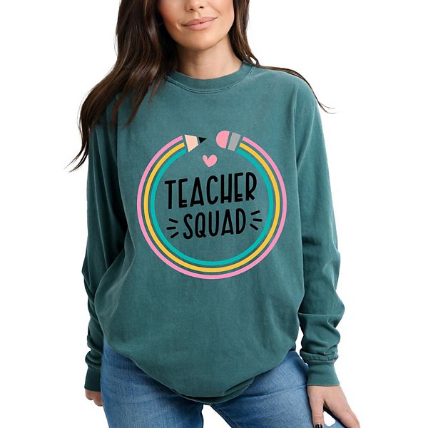 

Футболка Teacher Squad с длинными рукавами Simply Sage Market, Blue Spruce