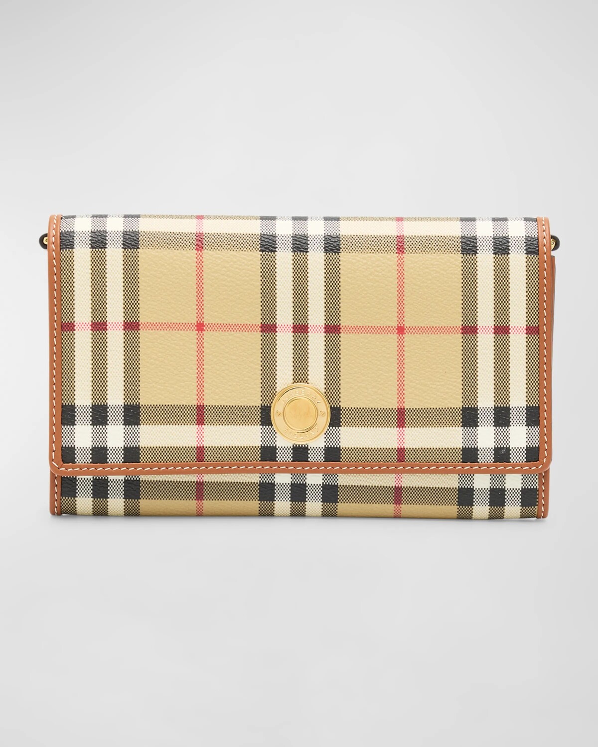 

Кошелек Hannah из парусины с клапаном в клетку Burberry, цвет Archive Beige