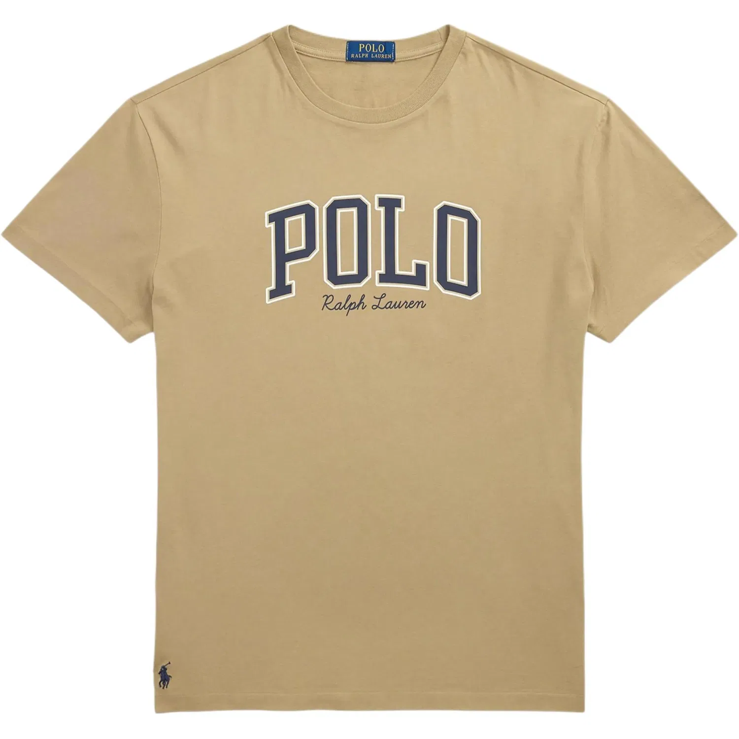 Футболка с круглым вырезом и принтом логотипа Polo Ralph Lauren, Beige