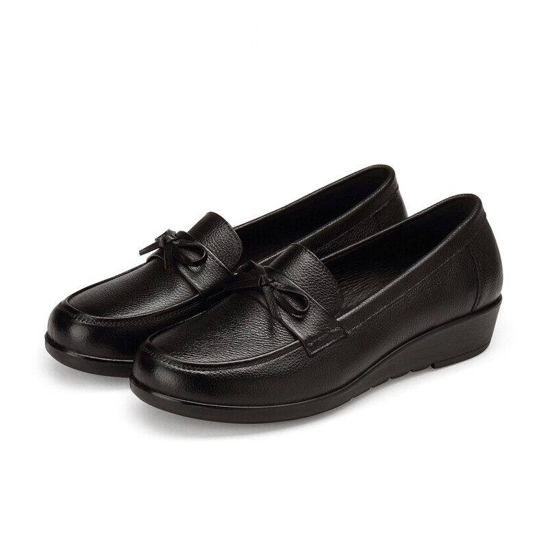 Туфли женские повседневные Women's Casual Shoes Women's Black Aokang — фото 2
