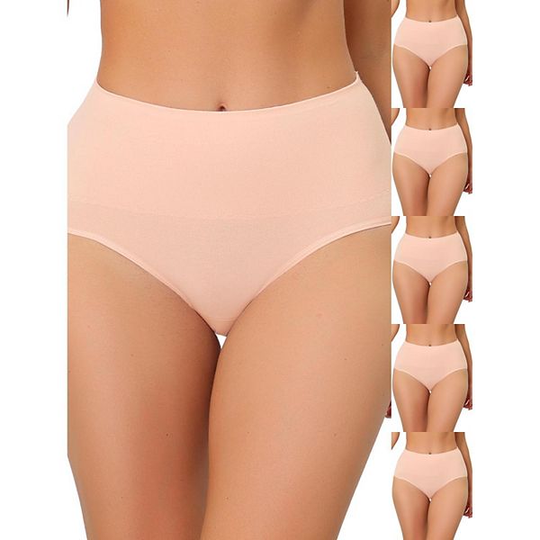 

6 пар женского белья для коррекции живота High Waist, дышащие трусики Inspire Chic, Pink