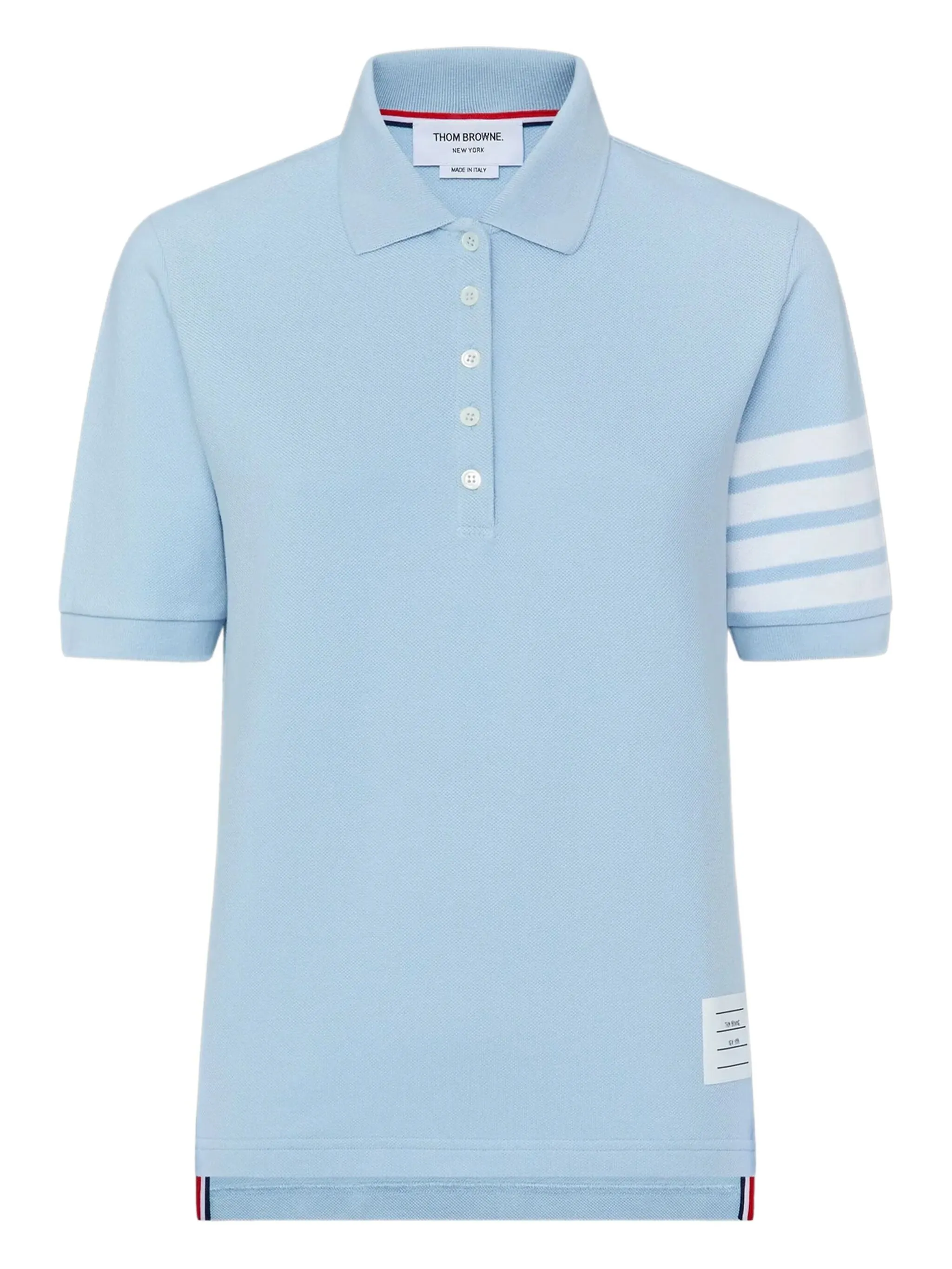 

Рубашка поло с полосками 4-Bar Thom Browne, синий