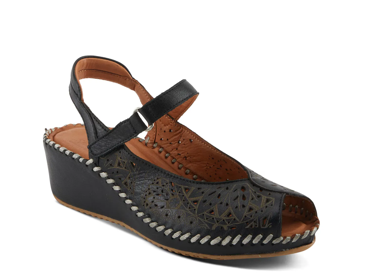 Сандалии Santonio Wedge Sandal Spring Step, черный