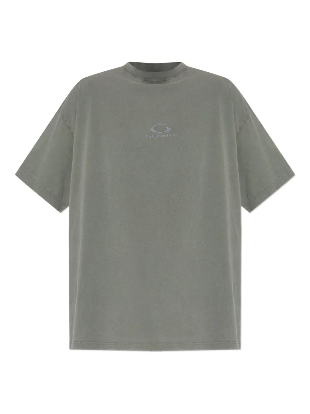 

Футболка с вышитым логотипом Balenciaga, серый