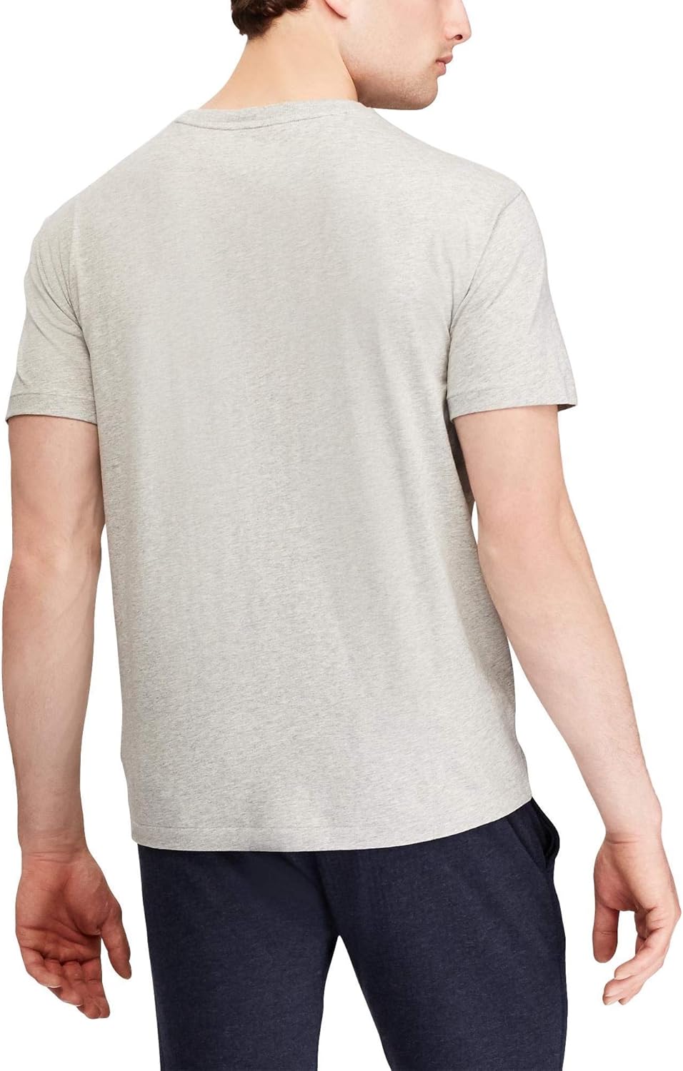 Мужская футболка Polo Ralph Lauren с V-образным вырезом, Basic Grey Heather — фото 4