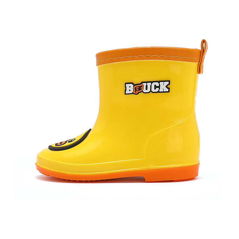 B.Duck Желтые детские сапоги Duck с противоскользящей, износостойкой и водонепроницаемой подошвой — фото 2