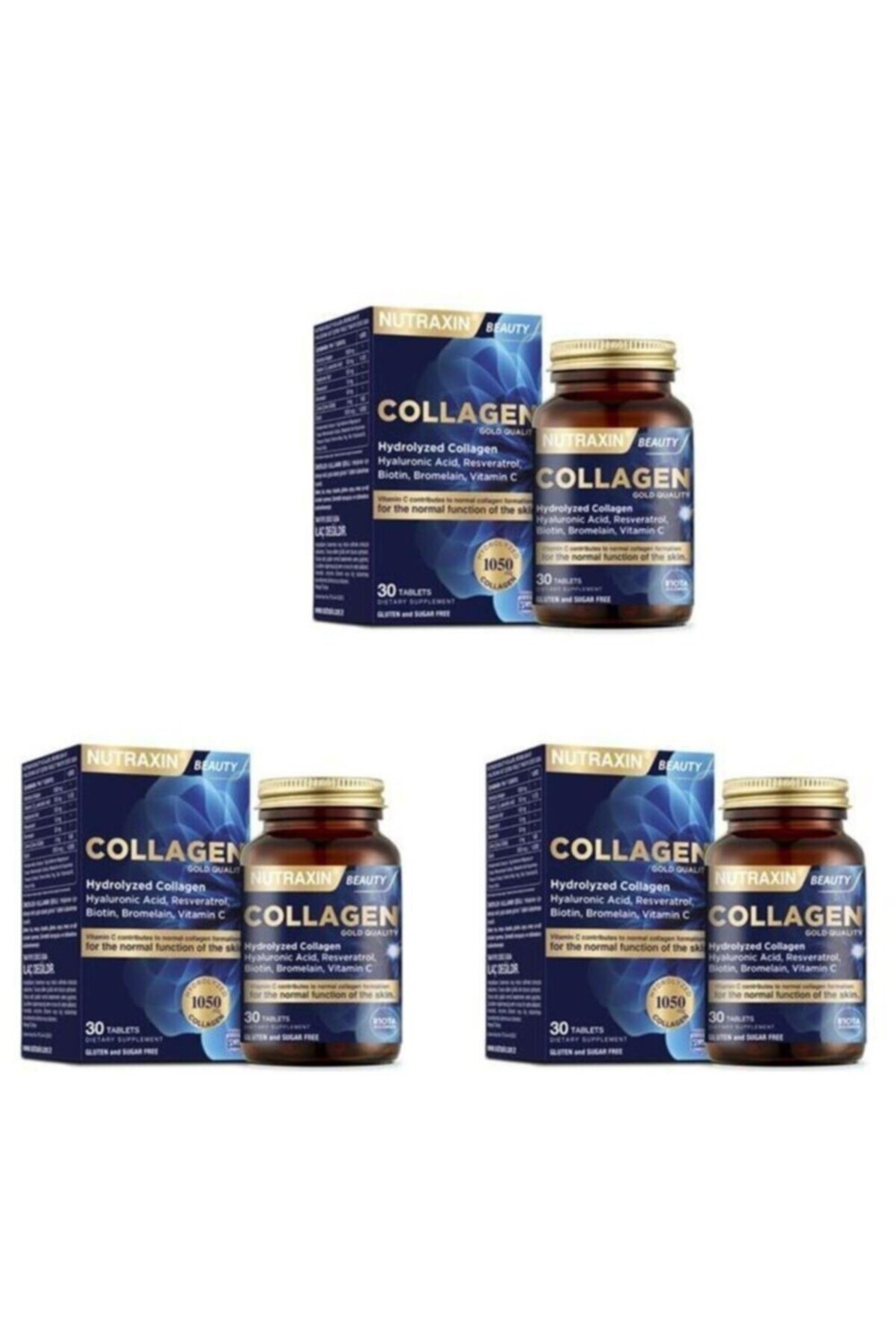 

Nutraxin Beauty Gold Collagen 30 Таблетки X 3 Шт.